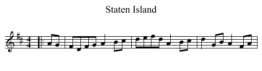 Staten Island - staff notation