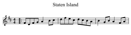 Staten Island - staff notation
