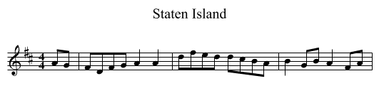 Staten Island - staff notation