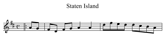 Staten Island - staff notation