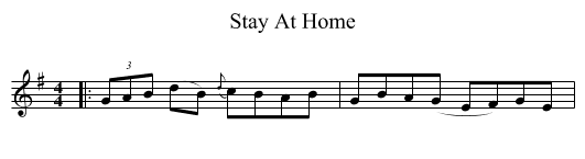 Stay At Home - staff notation
