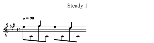 Steady 1 - staff notation