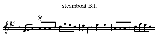 Steamboat Bill - staff notation