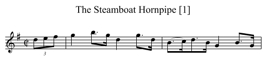 Steamboat Hornpipe [1], The - staff notation