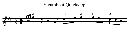 Steamboat Quickstep - staff notation