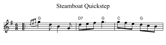 Steamboat Quickstep - staff notation