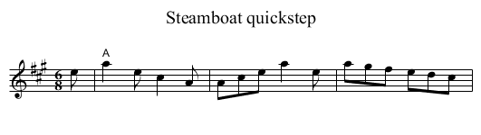 Steamboat quickstep - staff notation