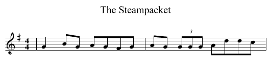 Steampacket, The  - staff notation