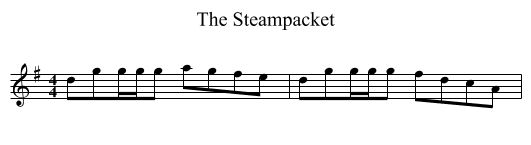 Steampacket, The  - staff notation