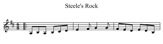 Steele's Rock - staff notation