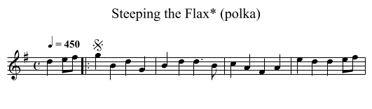 Steeping the Flax* (polka) - staff notation