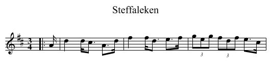 Steffaleken - staff notation