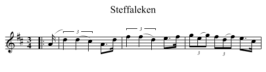 Steffaleken - staff notation