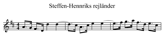 Steffen-Hennriks rejländer - staff notation