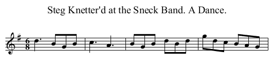Steg Knetter'd at the Sneck Band. A Dance. - staff notation