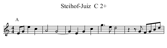 Steihof-Juiz  C 2+ - staff notation