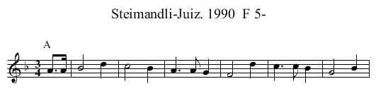 Steimandli-Juiz. 1990  F 5- - staff notation