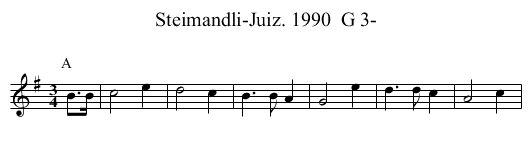 Steimandli-Juiz. 1990  G 3- - staff notation