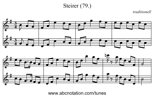 Steirer (79.) - staff notation