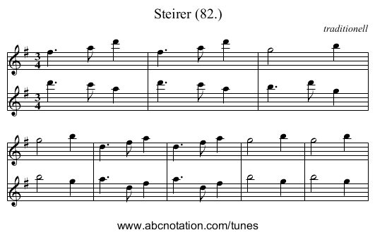 Steirer (82.) - staff notation
