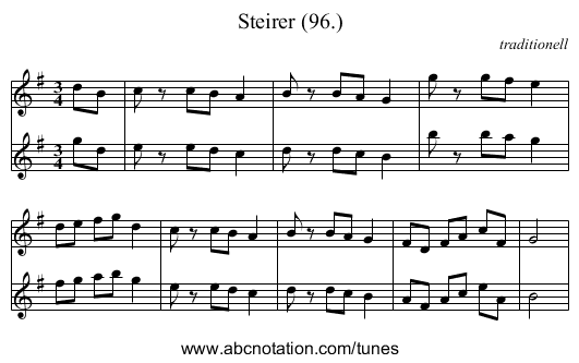 Steirer (96.) - staff notation