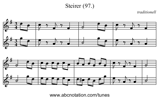 Steirer (97.) - staff notation