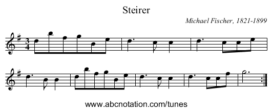 Steirer - staff notation