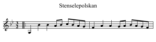Stenselepolskan - staff notation