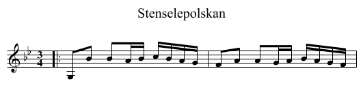 Stenselepolskan - staff notation