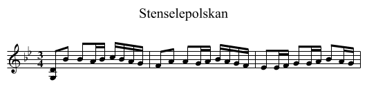 Stenselepolskan - staff notation