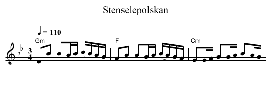 Stenselepolskan - staff notation