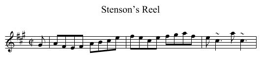 Stenson’s Reel - staff notation