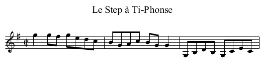 Step à Ti-Phonse, Le - staff notation