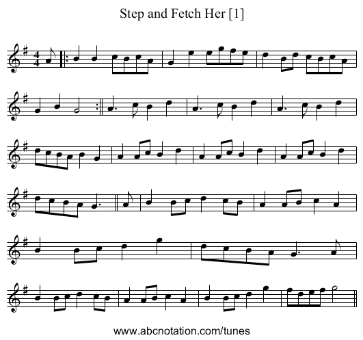 Step and Fetch Her [1] - staff notation