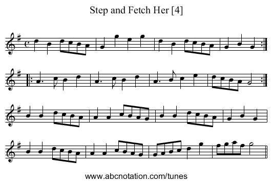 Step and Fetch Her [4] - staff notation