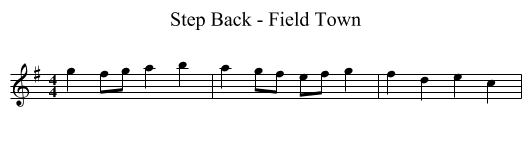 Step Back - Field Town - staff notation