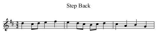 Step Back - staff notation