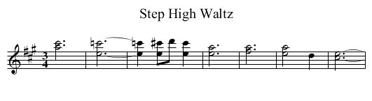 Step High Waltz - staff notation