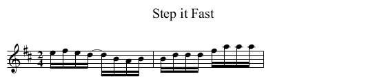 Step it Fast - staff notation