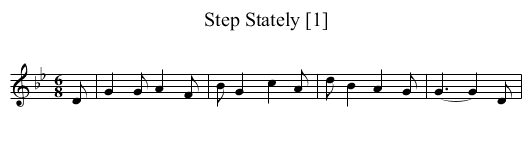 Step Stately [1] - staff notation