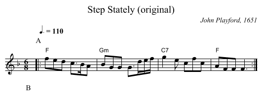 Step Stately (original) - staff notation