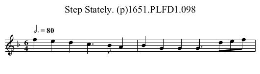 Step Stately. (p)1651.PLFD1.098 - staff notation