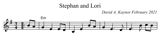 Stephan and Lori - staff notation