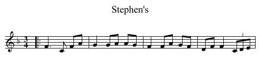 Stephen's - staff notation