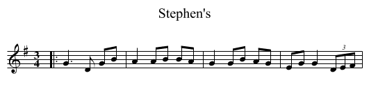Stephen's - staff notation