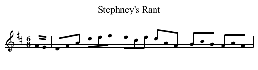 Stephney's Rant - staff notation