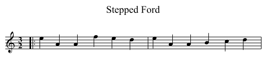 Stepped Ford - staff notation