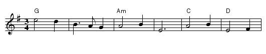 Stepping Stone - staff notation
