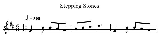 Stepping Stones - staff notation