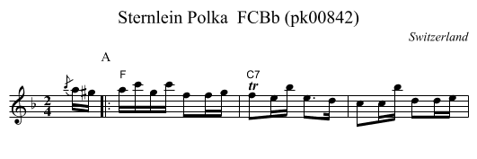 Sternlein Polka  FCBb (pk00842) - staff notation